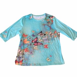 Lot of 3 Items - 2 Colorful Shirts and a Dress size Large